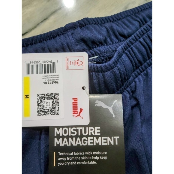 Puma Team Rise Shorts Jr Peacoat Drycell Medium NWT - Picture 4 of 9